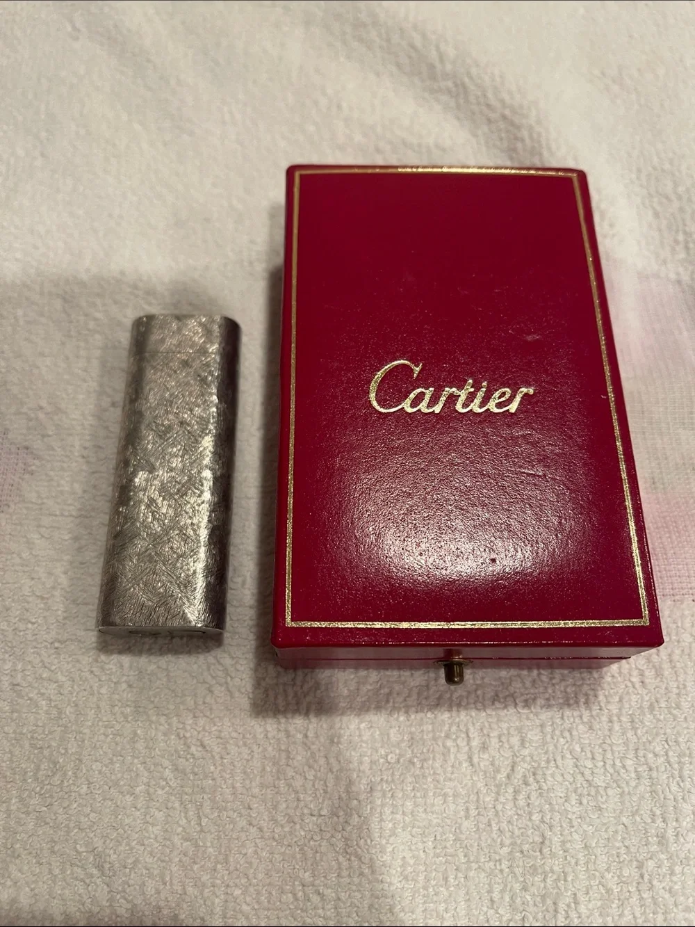 Cartier Silver Lighter in Original Box. Collectible
